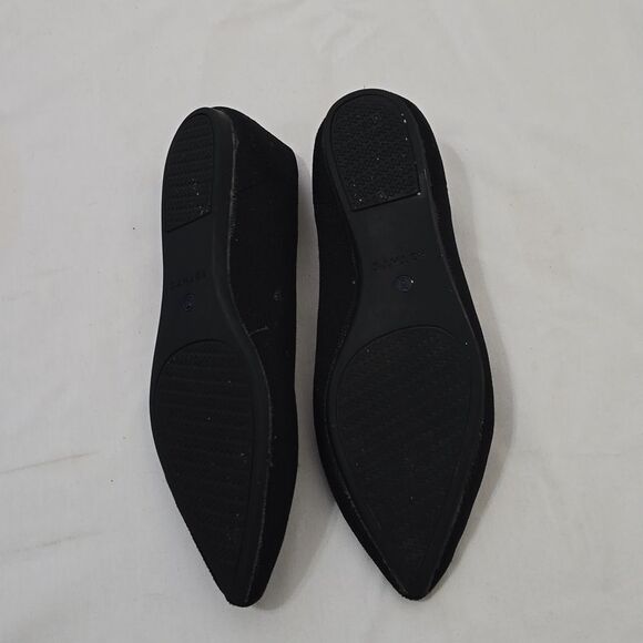 Rothy's Elegant Black Flats with Blue Highlights - Picture 3 of 5